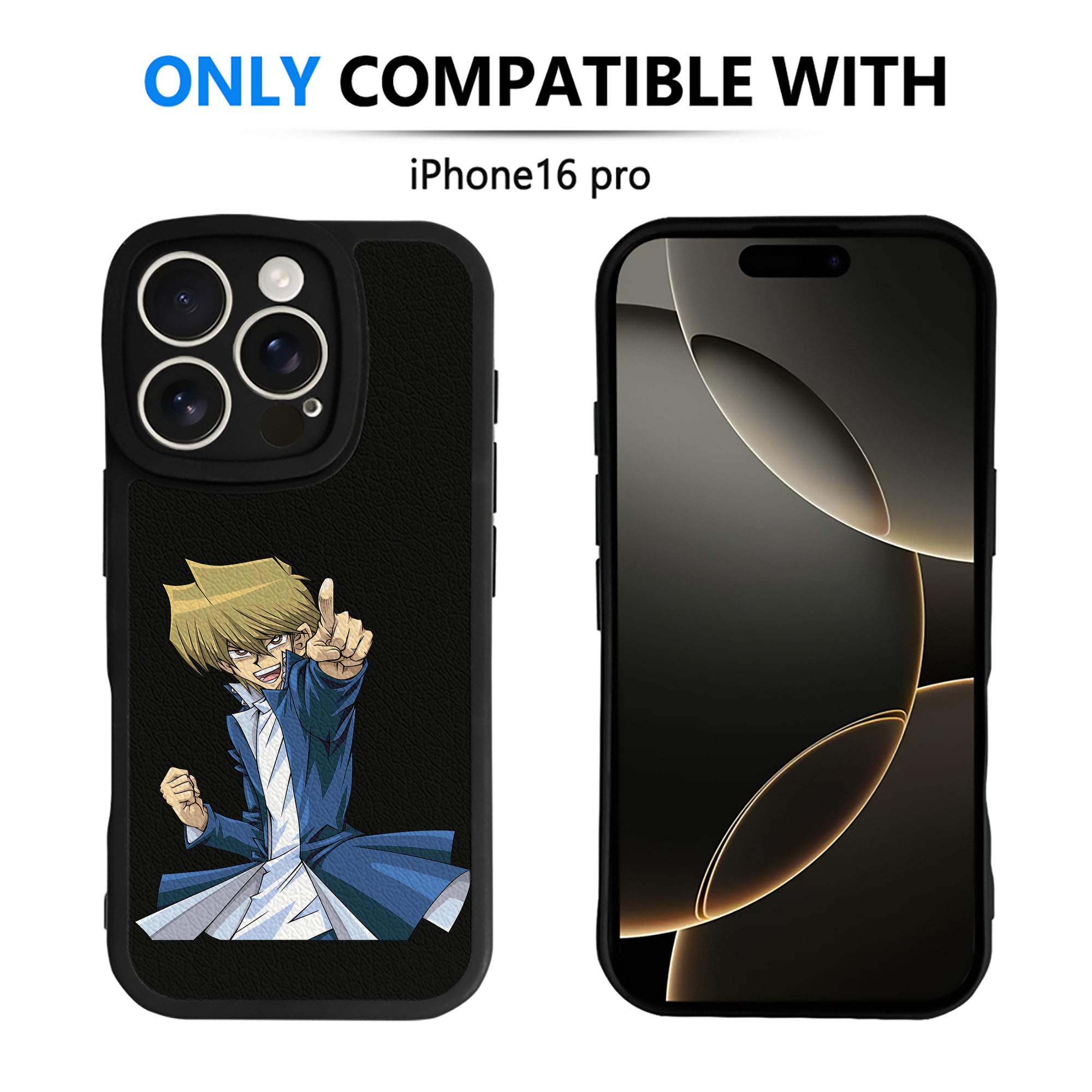 （画像用） 遊☆戯☆王 Yu-Gi-Oh! 【iPhone 16シリーズ対応】シリコンスマホケース（レザー調） 材質：シリコン